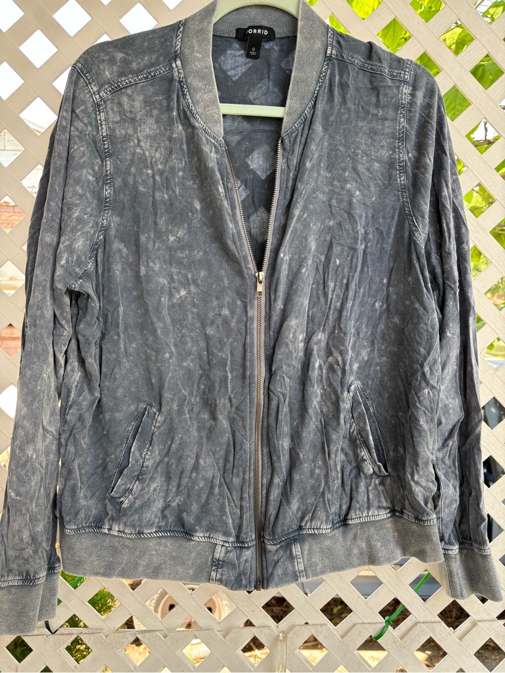 torrid faded charcoal gray top with logo tag